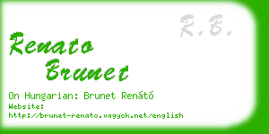 renato brunet business card