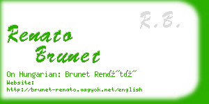 renato brunet business card